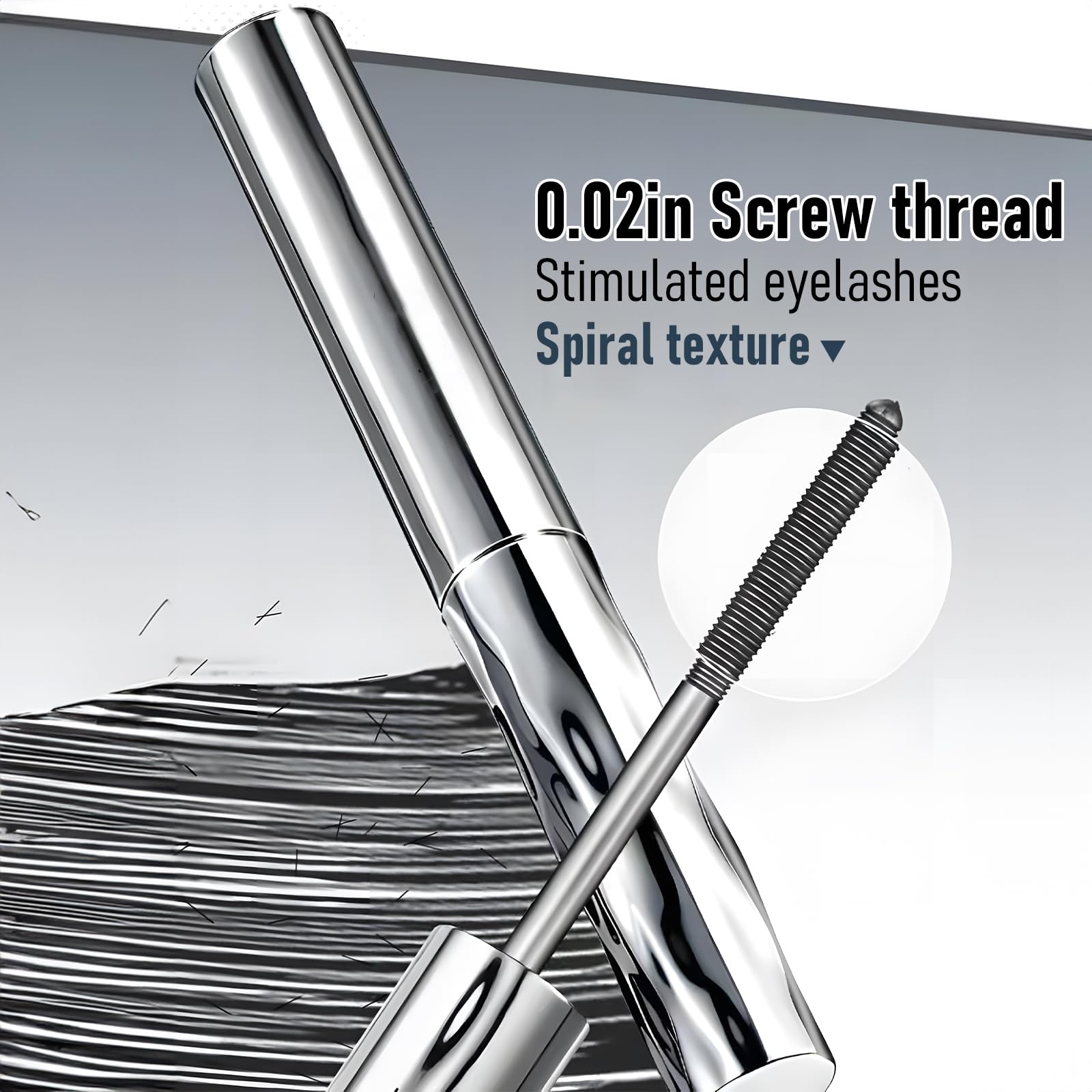 Jiodama 2026 New Iron Wand Mascara – Waterproof, Long-Lasting, 3D Curl, Telescopic Tubing, Liquid Lash Extensions Effect