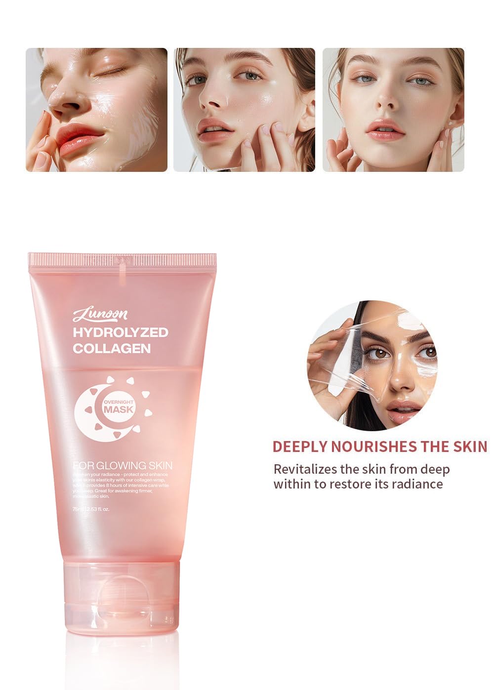 JISKG Collagen Night Wrapping Mask – 2 Pcs for Hydration & Elasticity