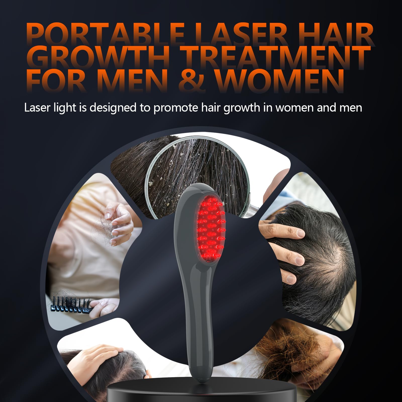 Jitesy Laser Therapy Hair Growth Comb – Red Light Therapy for Hair Growth at Home
