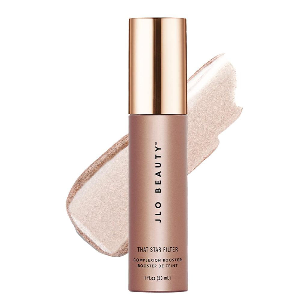 JLO BEAUTY Complexion Booster: Pink Champagne Highlighter & Bronzer – Lightweight Vitamin E Primer