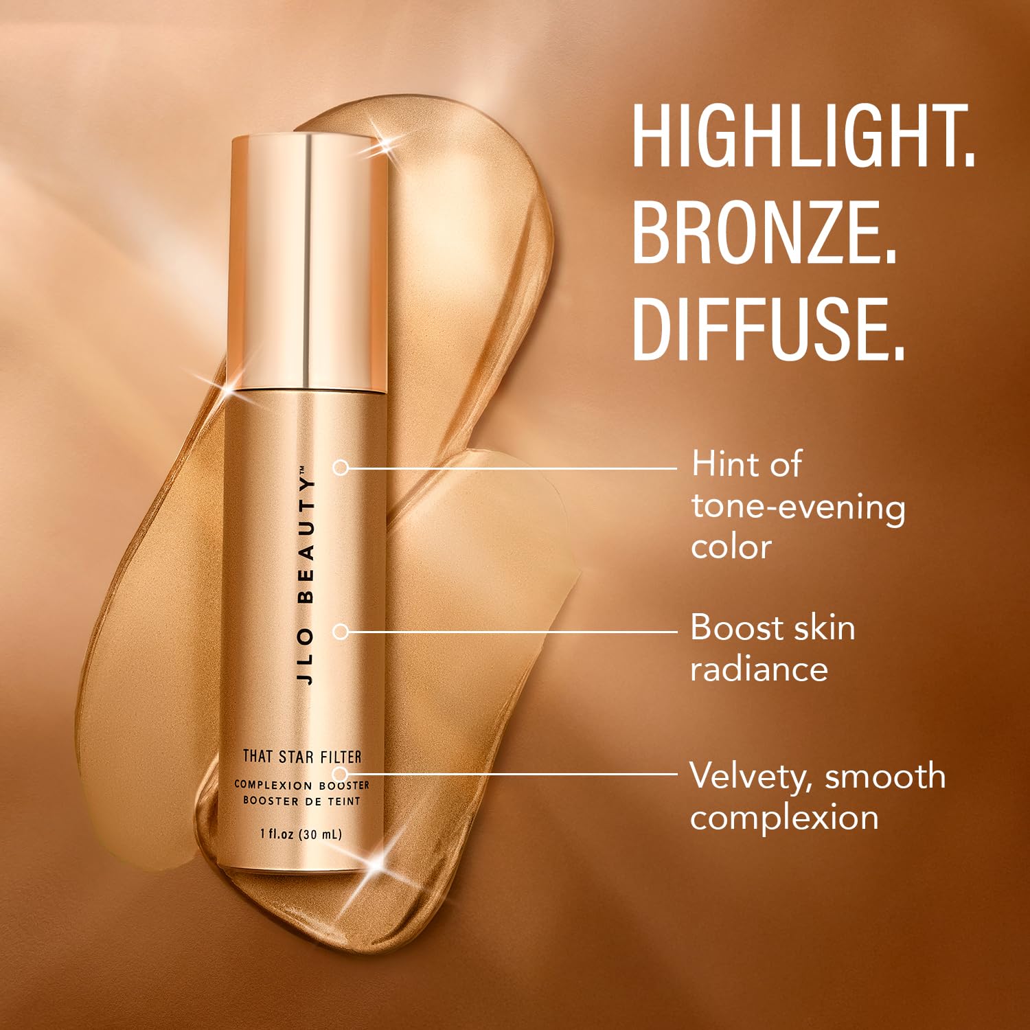 JLO BEAUTY Complexion Booster: Highlighter & Bronzer in Rich Bronze