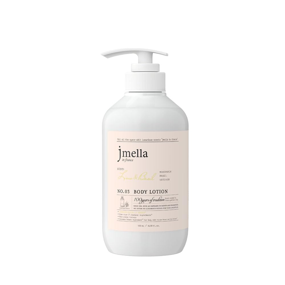 jmella Lime & Basil Body Lotion – Luxury Fragrance, Chemical-Free, Paraben-Free | Made in France