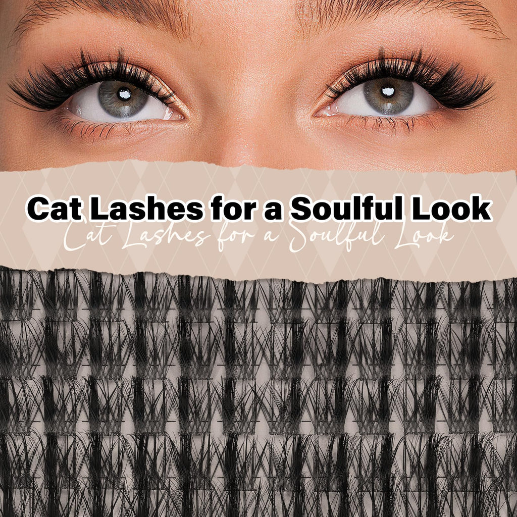 JMS&JMS 156Pcs Lash Clusters CC Curl 8-18mm | DIY Wispy Lashes with Soft Band
