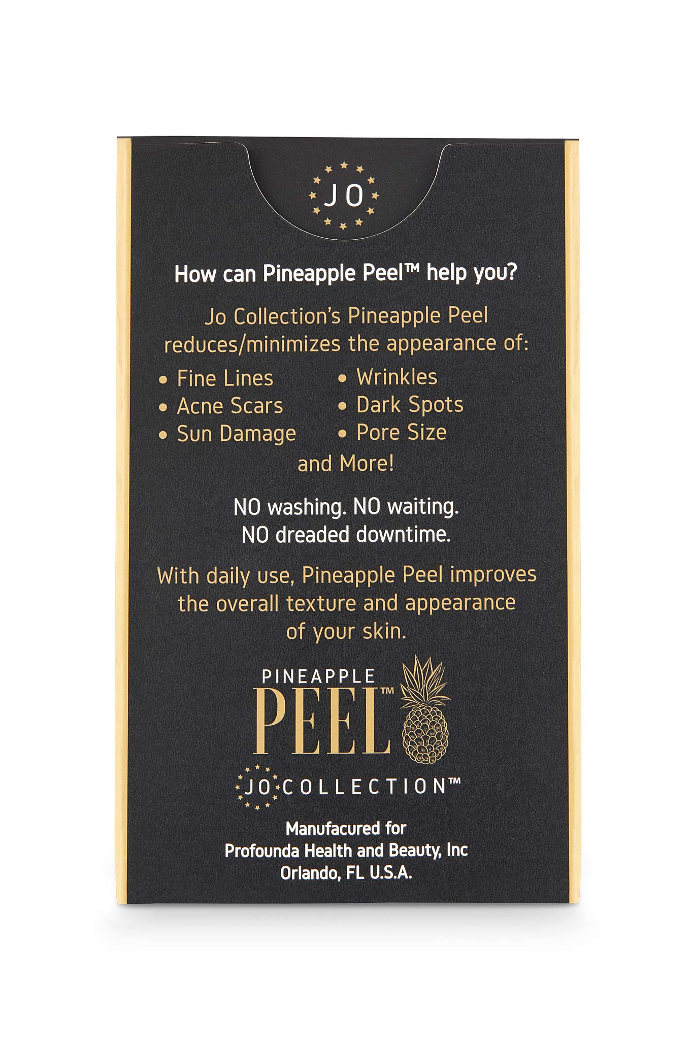 JO COLLECTION Pineapple Peel Leave-On Night Serum – AHA/BHA with Retinol & Salicylic Acid (1 oz)