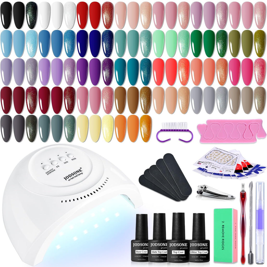 JODSONE Gel Nail Polish Kit with UV Light – 36‑Piece Set + Manicure Tools