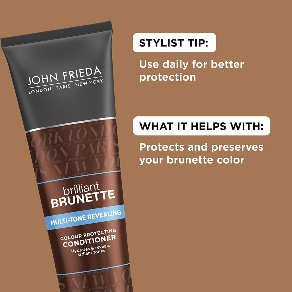 John Frieda Brilliant Brunette Multi-Tone Revealing Moisturizing Conditioner 8.45 oz 5-pack