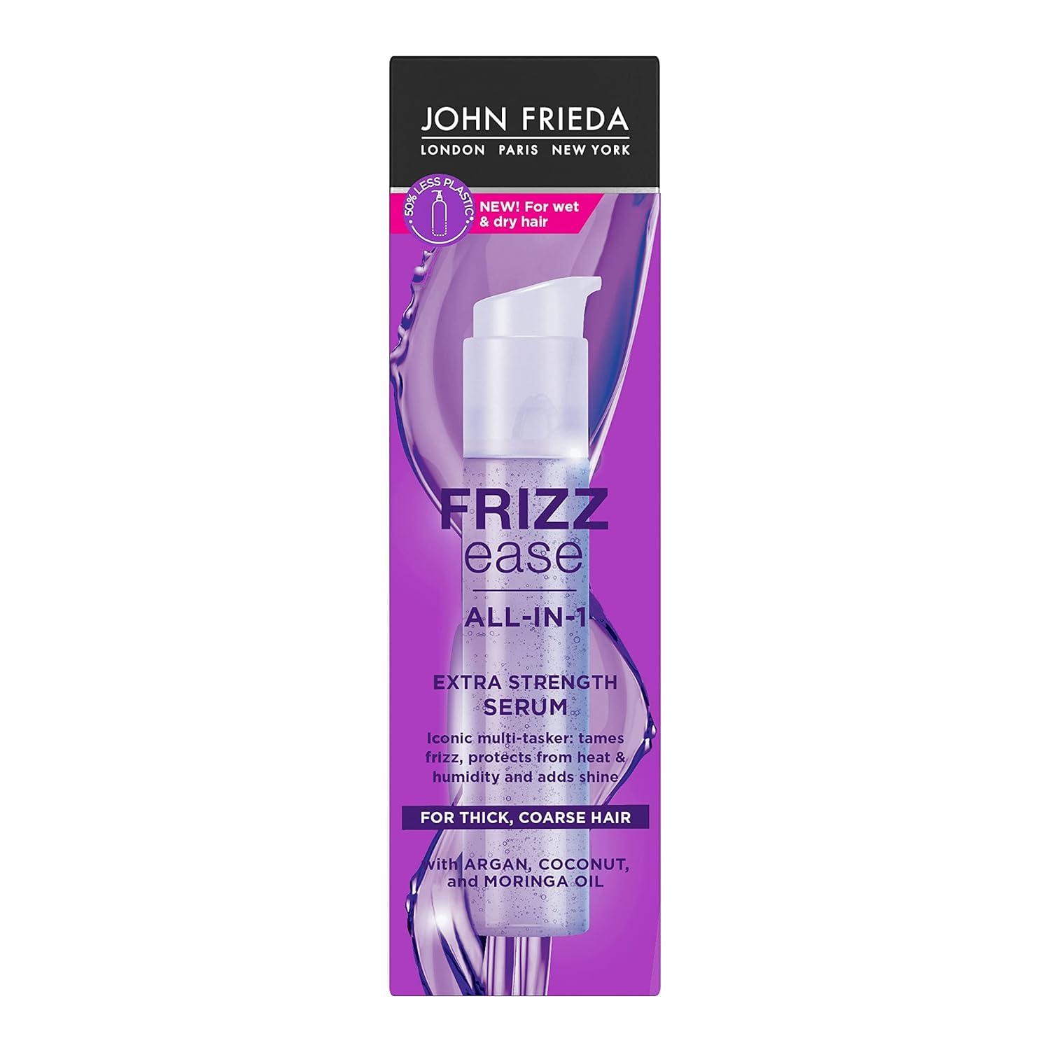 John Frieda Frizz-Ease Extra Strength 6-Effect Serum, 3 x 1.69 oz
