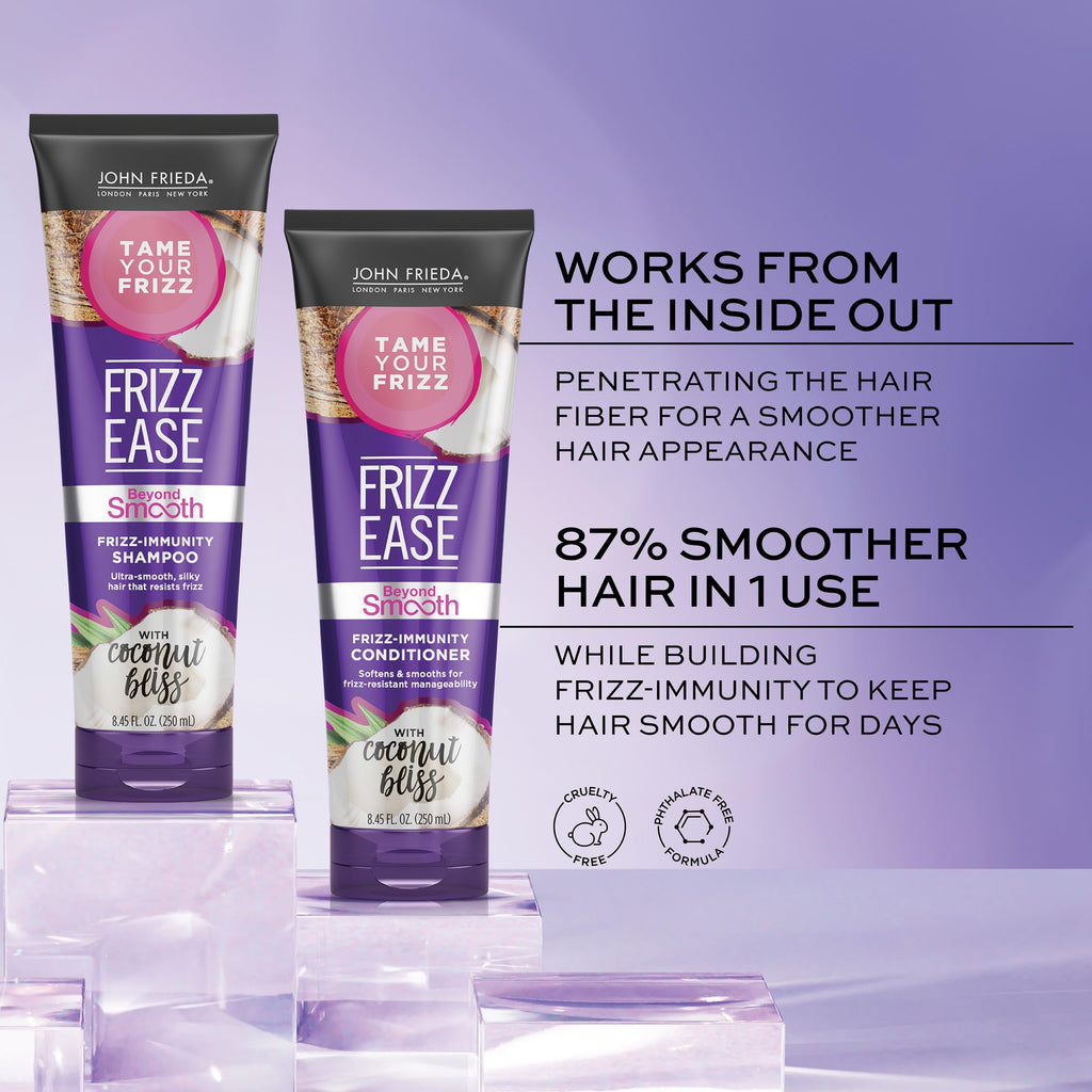 John Frieda Frizz Ease Beyond Smooth Bundle: Frizz Immunity Shampoo & Conditioner, 8.45 oz Each
