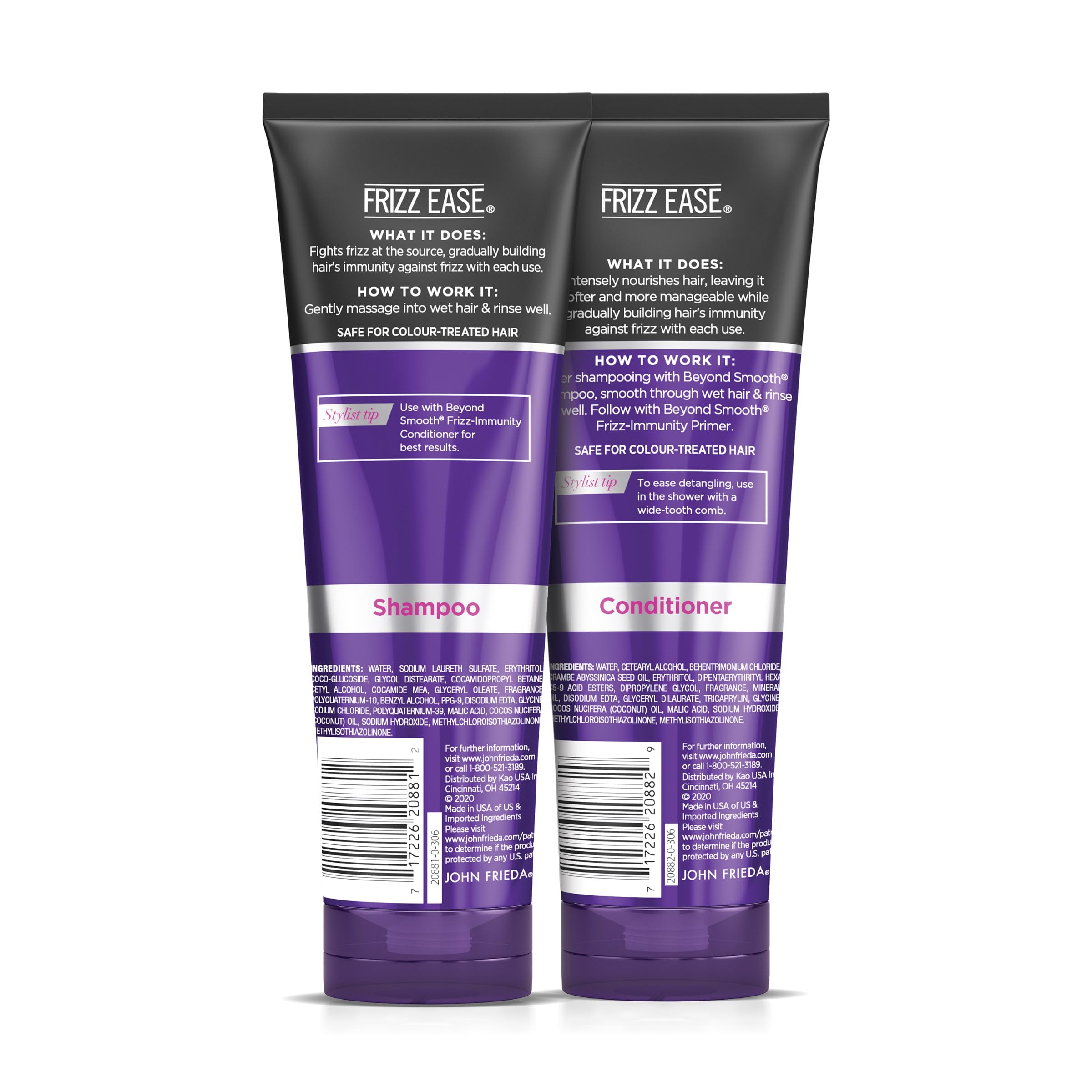 John Frieda Frizz Ease Beyond Smooth Bundle: Frizz Immunity Shampoo & Conditioner, 8.45 oz Each