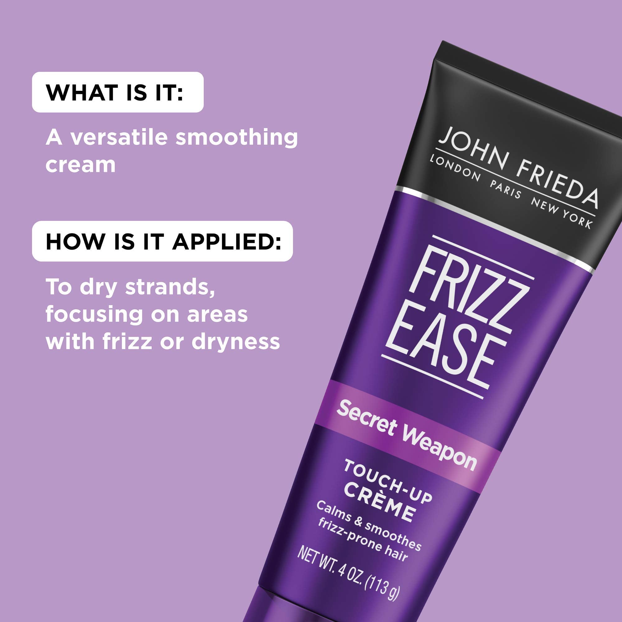 John Frieda Frizz Ease Touch-Up Crème AntiFrizz Finishing Cream — Secret Weapon, 24 oz, Pack of 6