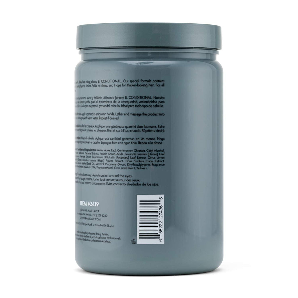 JOHNNY B. Conditional Conditioner 32 oz – Weightless Hydration with Jojoba, Amino Acids & Hops