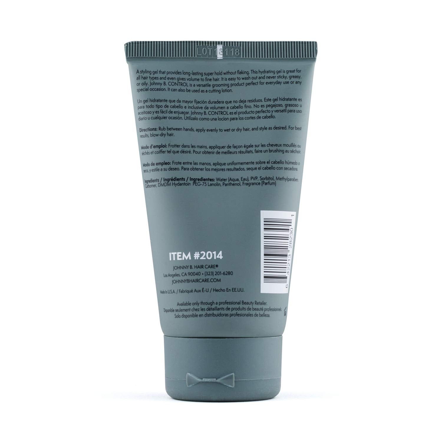 JOHNNY B. Control Alcohol-Free Hair Styling Gel – Strong Hold for All Hair Types | Pack of 2