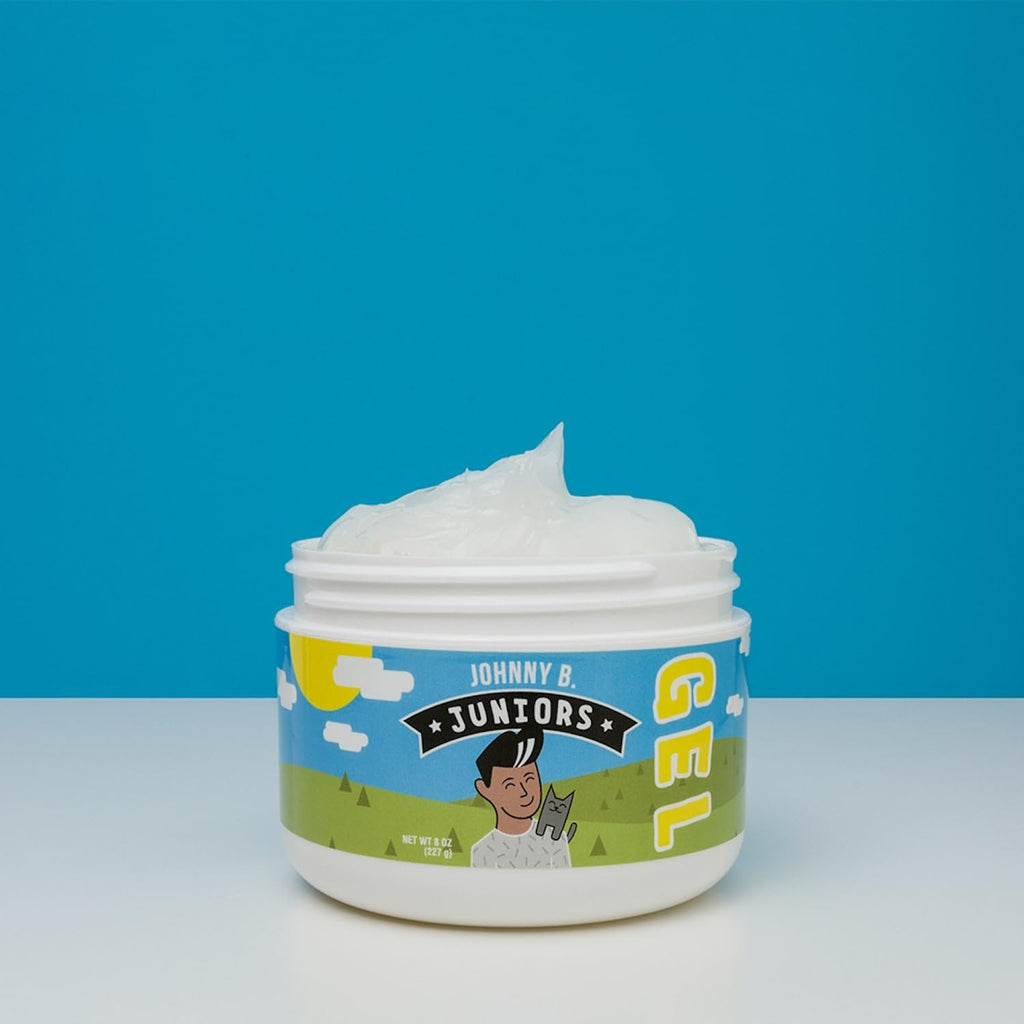 JOHNNY B. Juniors Hair Gel for Kids – No-Flake, Medium Hold, 8 oz Jar