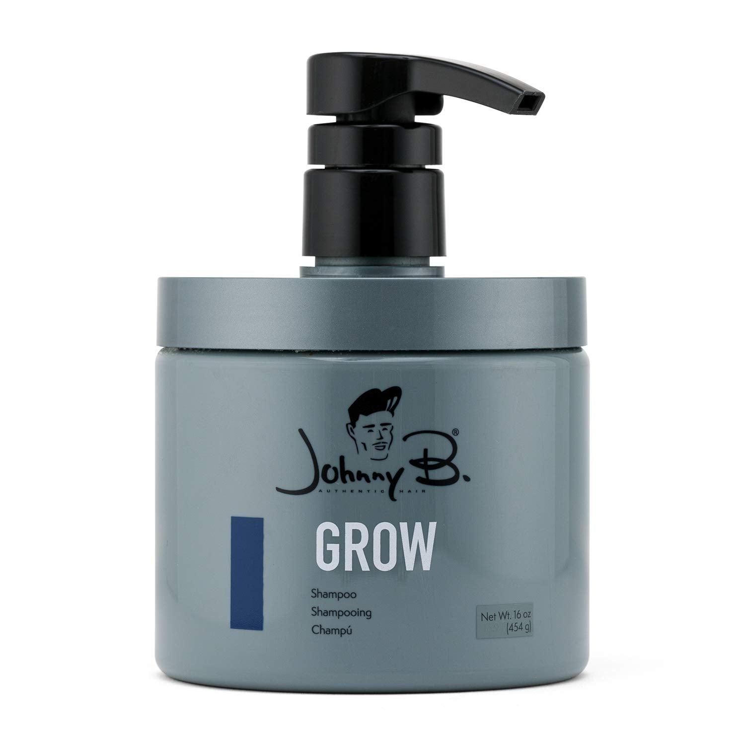 Johnny B. Professional Grow Hair Shampoo 16 oz – Plant-Based Scalp Cleanser for Fuller-Looking Hair
