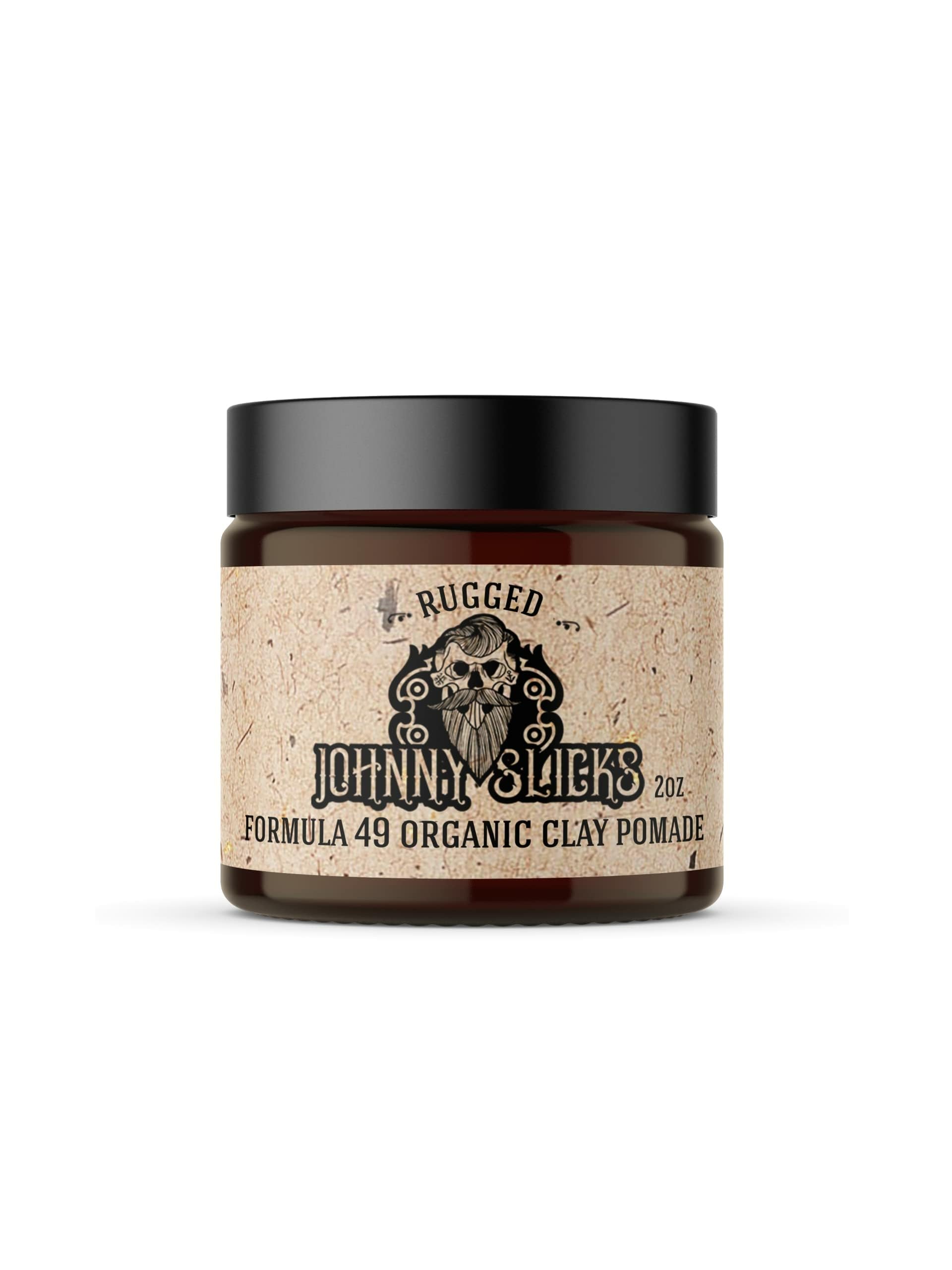 Johnny Slicks Formula 49 Clay – All Organic Pomade | Firm Hold & Matte Finish