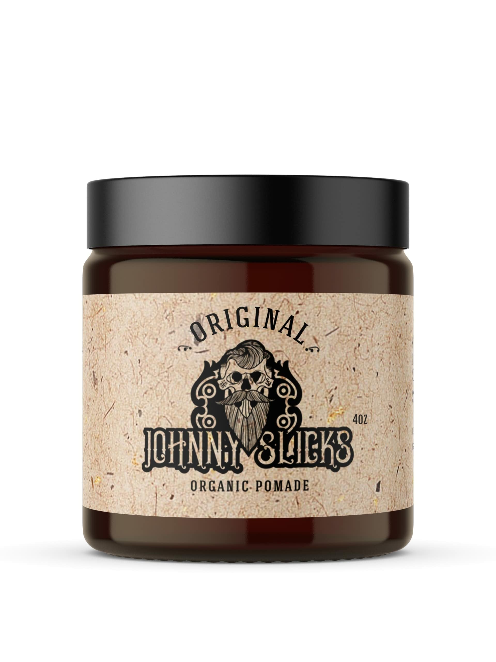 Johnny Slicks Oil Based Pomade — Organic Men’s Styling (USA Made, Low–Medium Hold)