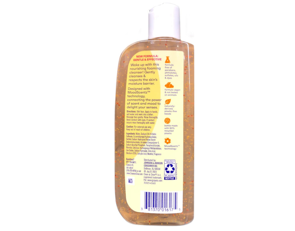 Clean & Clear Morning Burst Oil-Free Facial Cleanser with Vitamin C & Ginseng – 3 Pack, 8 oz