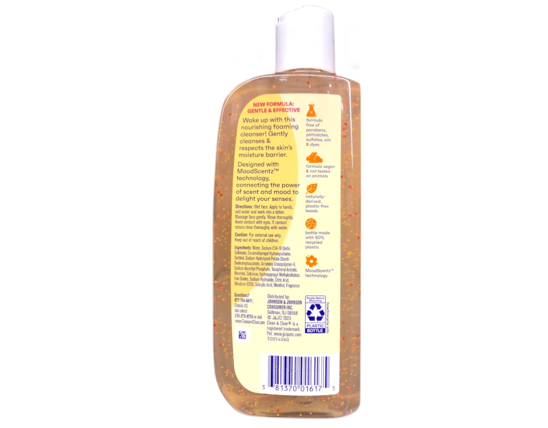 Clean & Clear Morning Burst Oil-Free Facial Cleanser with Vitamin C & Ginseng – 3 Pack, 8 oz