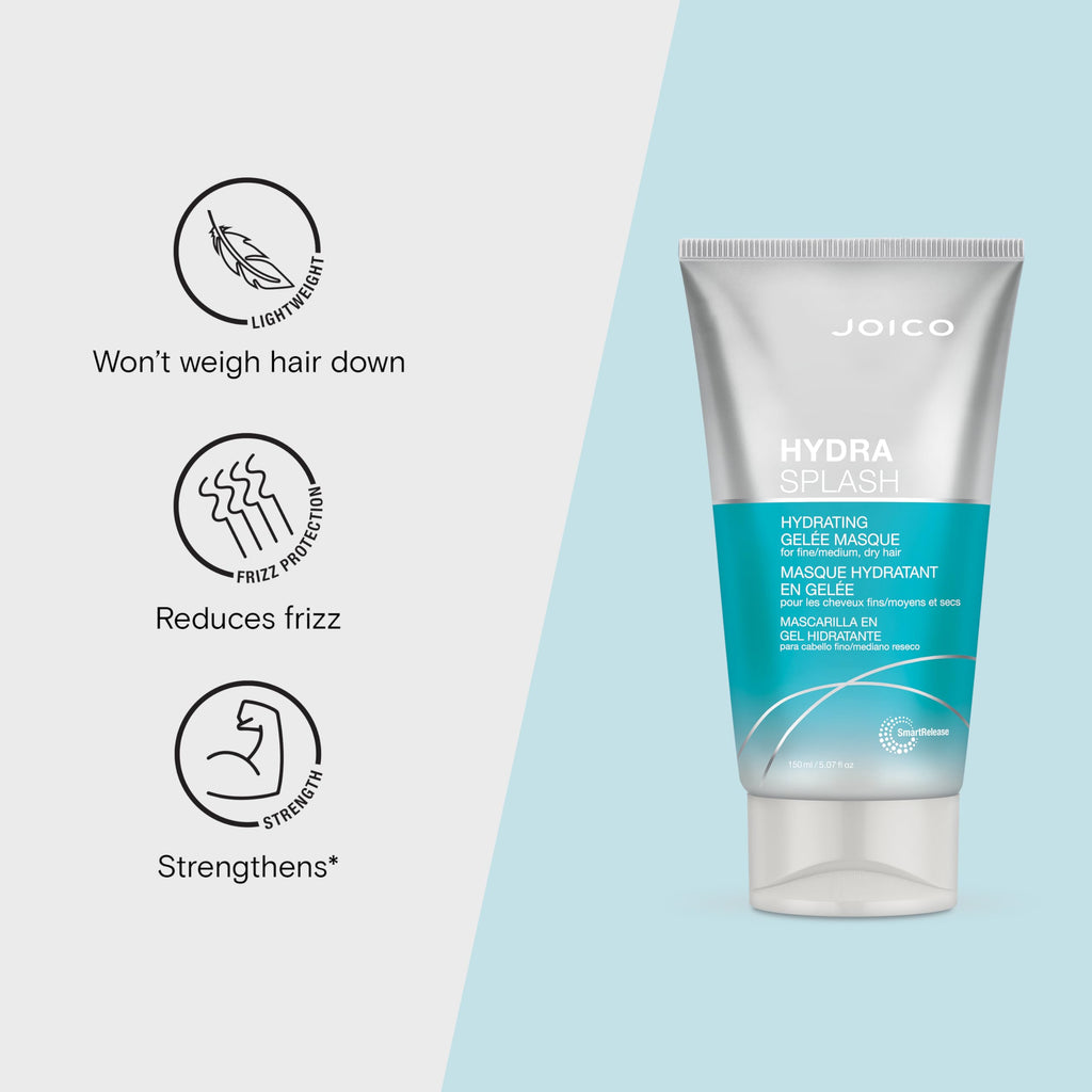 Joico HydraSplash Hydrating Gelee Masque – For Fine to Dry Hair | Hydration & Shine | Sea Kelp & Coconut Water | 2 x 5.07 oz