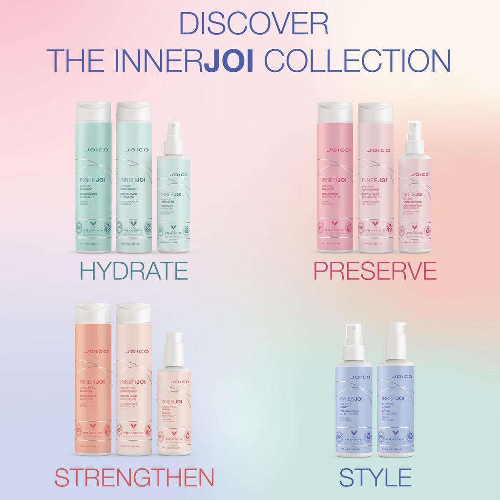 Joico InnerJoi Sea Salt Spray | All Hair Types, Vegan, Sulfate & Paraben Free | 5.1 oz | 2-Pack