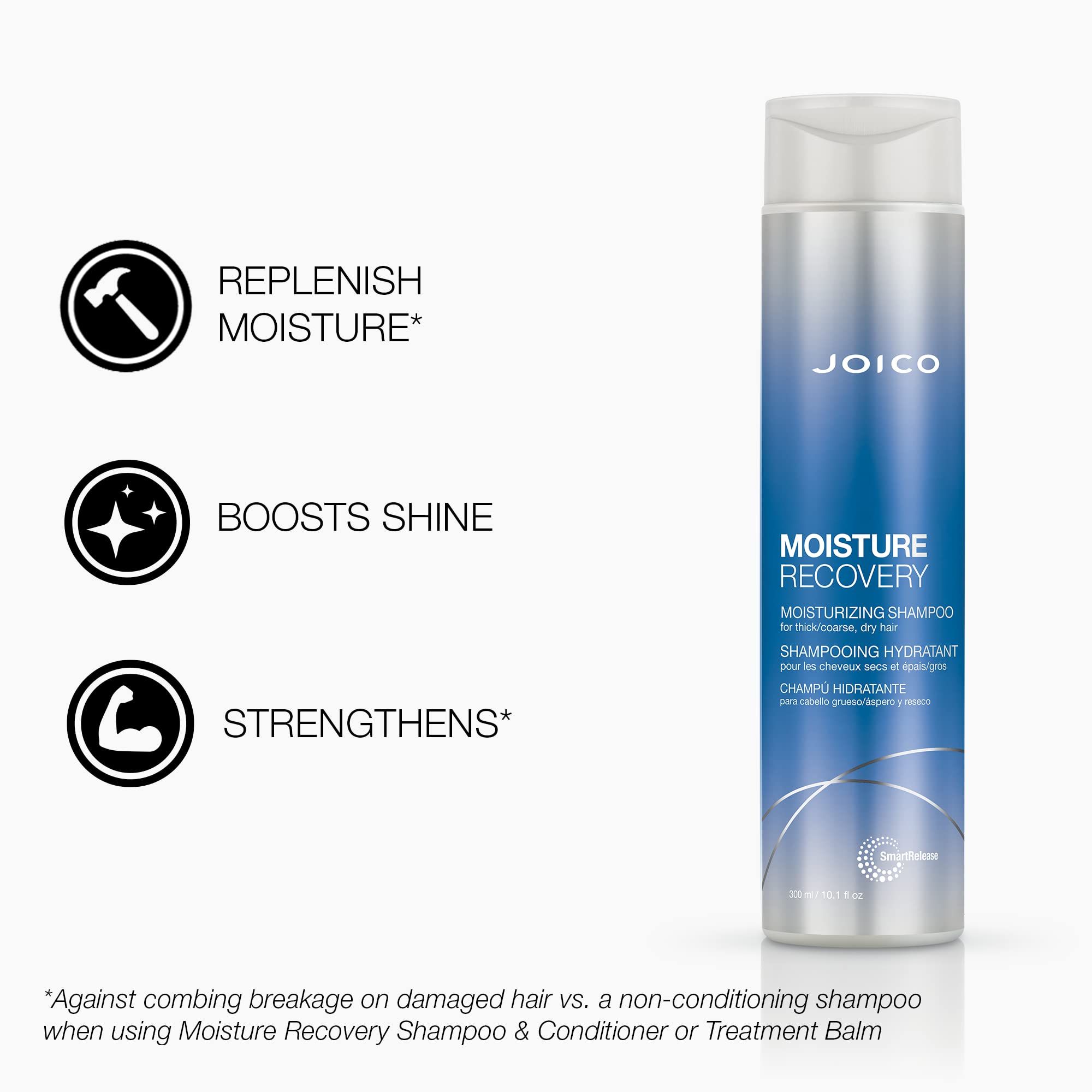 Joico Moisture Recovery Shampoo & Conditioner Set | Replenish Loss Moisture for Thick, Coarse & Dry Hair