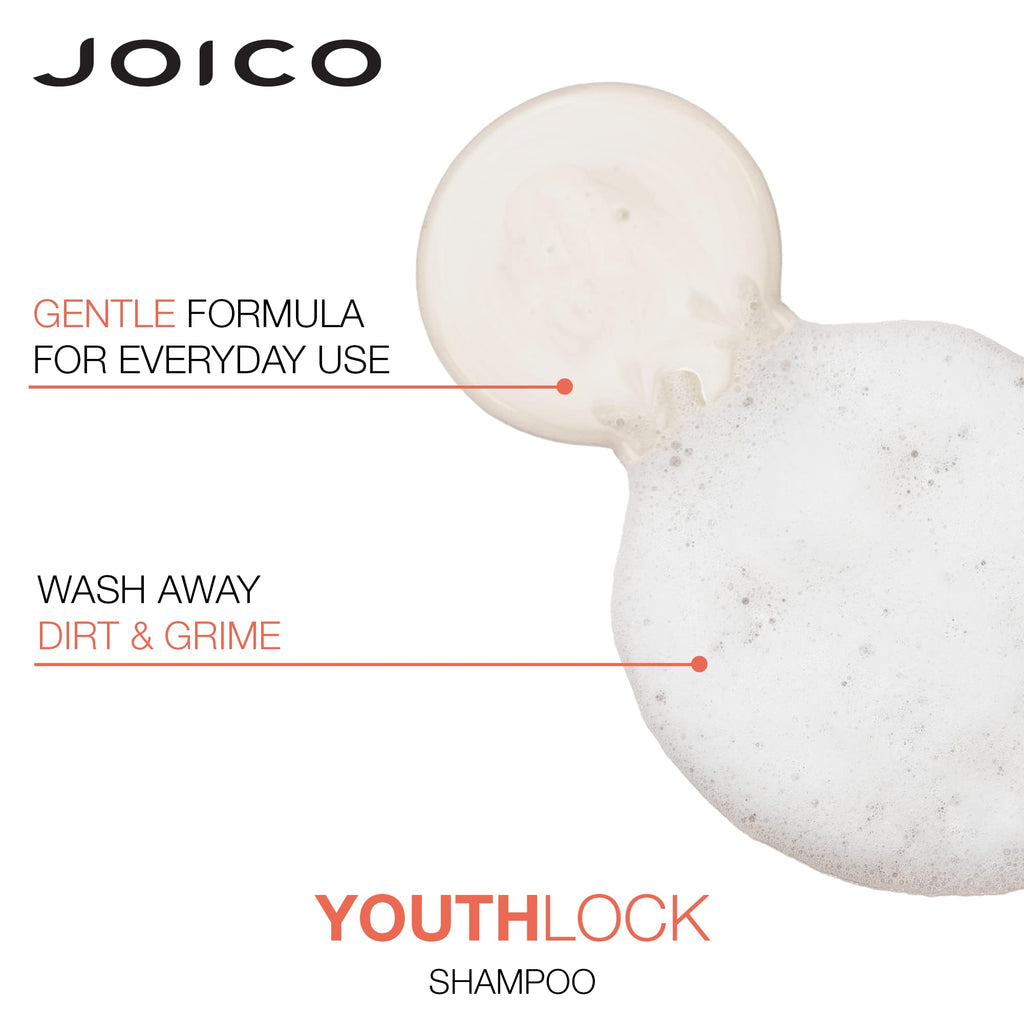 Joico YouthLock Shampoo & Conditioner Set with Collagen – Sulfate-Free, Frizz & Breakage Protection (10.1 oz x 2)