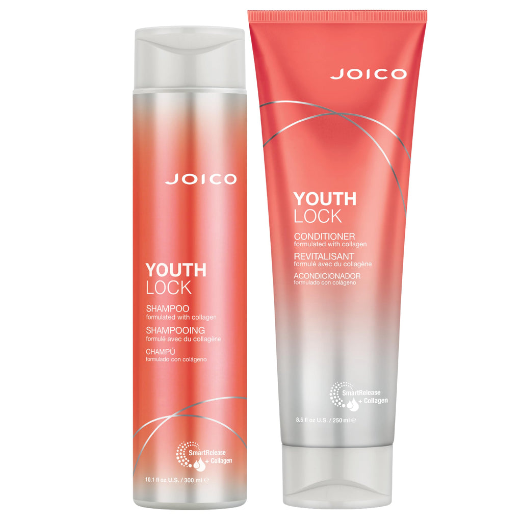 Joico YouthLock Shampoo & Conditioner Set with Collagen – Sulfate-Free, Frizz & Breakage Protection (10.1 oz x 2)