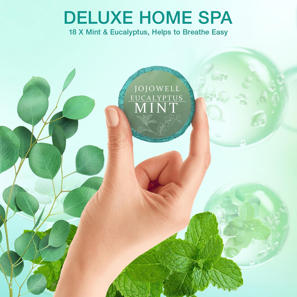 JoJowell Shower Steamers Aromatherapy — 18-Pack Mint & Eucalyptus Gift