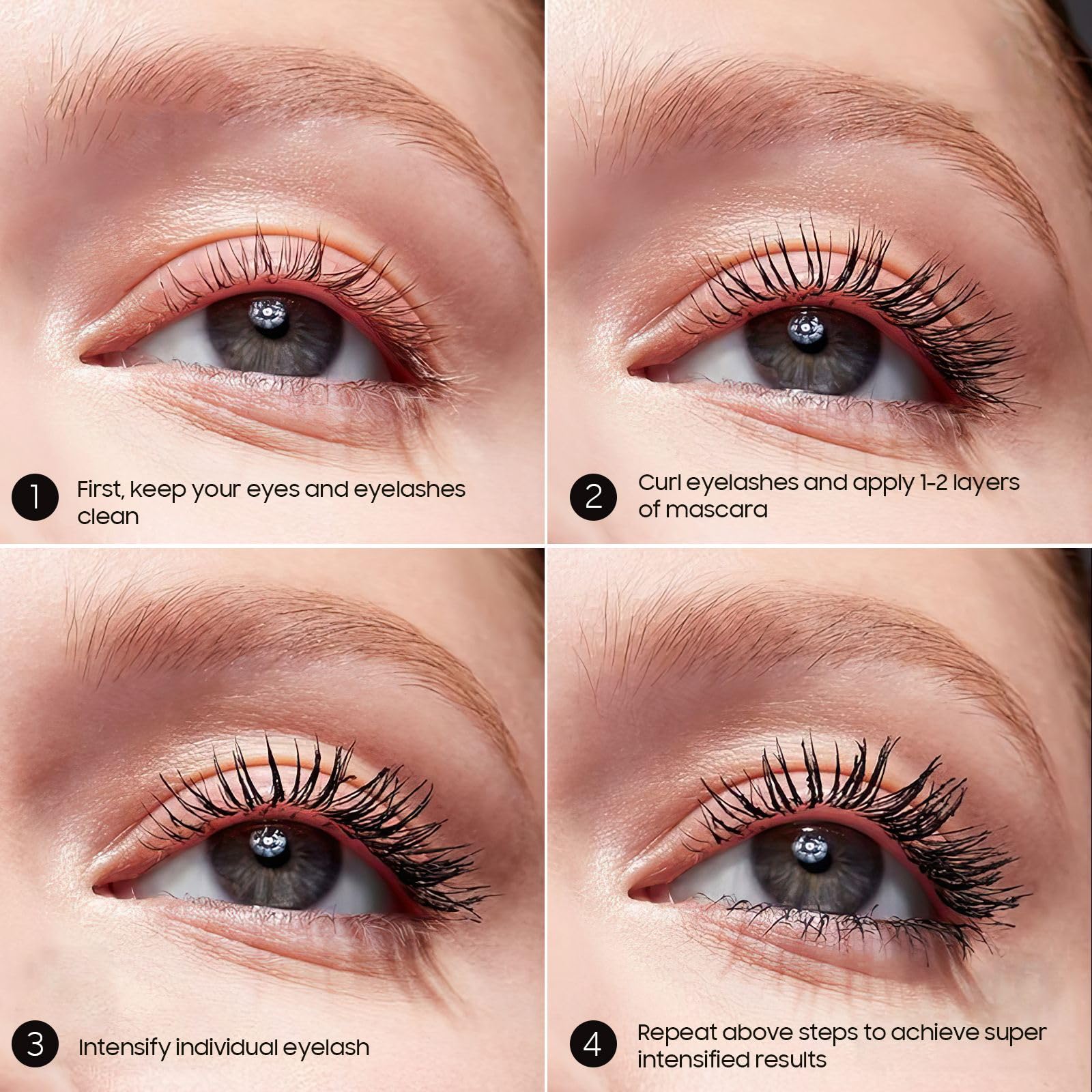 Jokmbzry Mascara – Long-Lasting Volume & Length, Waterproof & No Clump, 2-in-1 Dual-Brush