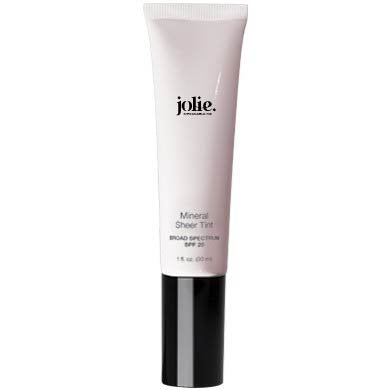 Jolie Mineral Sheer Tint SPF 20 Oil Free – Face Tinted Moisturizer, Hydration & Mineral Sunscreen – Vegan