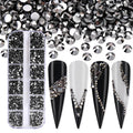 Jollin 3600pcs Flatback Glass Rhinestones for Nail Art (SS4–SS12)