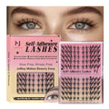 M J JOMAY JoMay Self-Adhesive Eyelashes – No Glue, Pre-Glued Flutter Lite Clusters (10 Pairs)