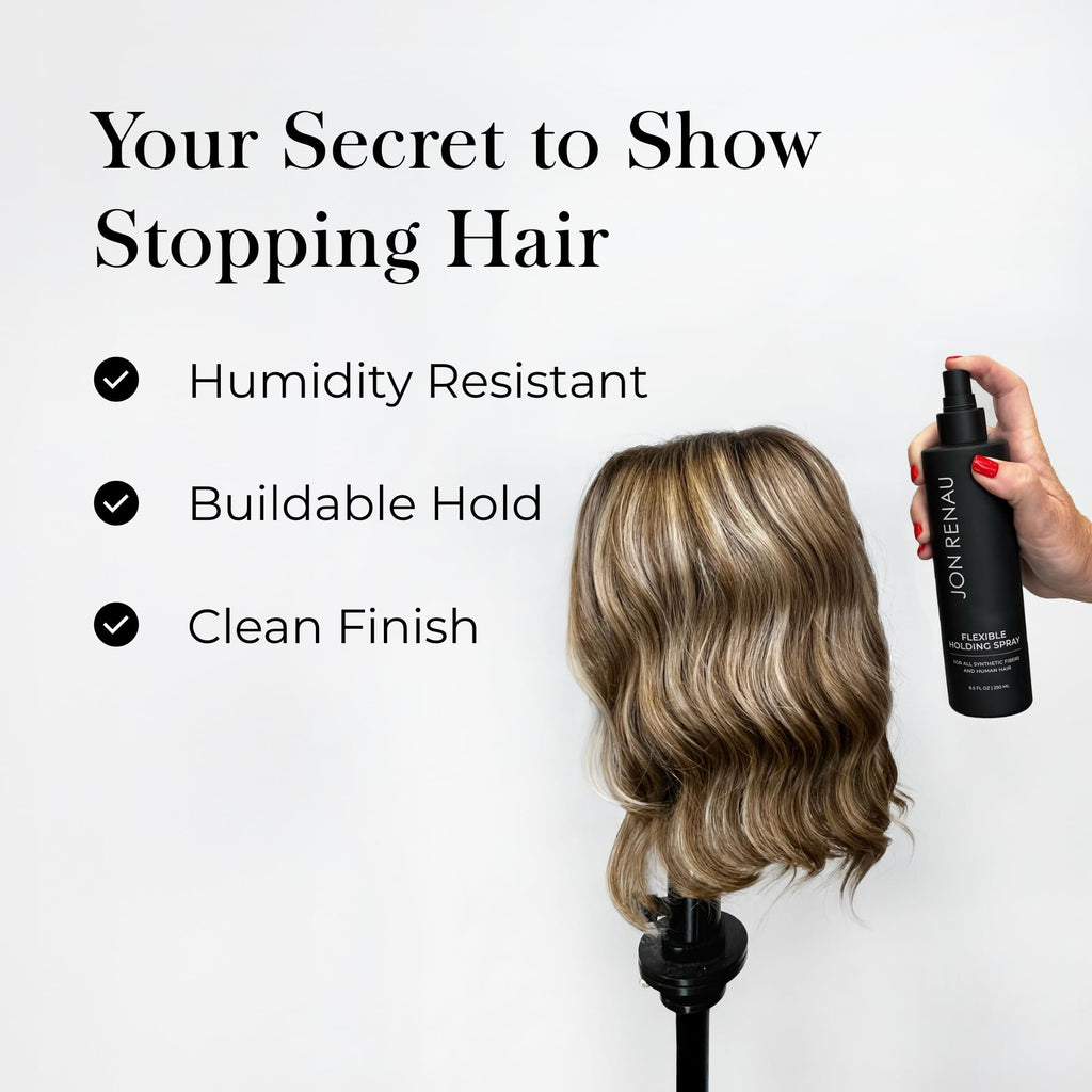 Jon Renau Flexible Holding Spray — Buildable Hold for Human Hair & Synthetic Wigs (Paraben & Sulfate Free)