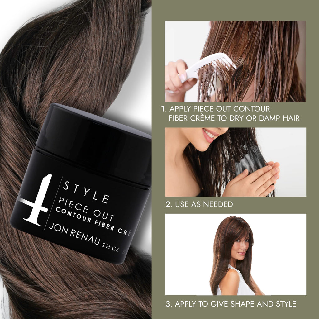 Jon Renau Piece Out Contour Fiber Crème – Wig Styling Cream, 2 oz