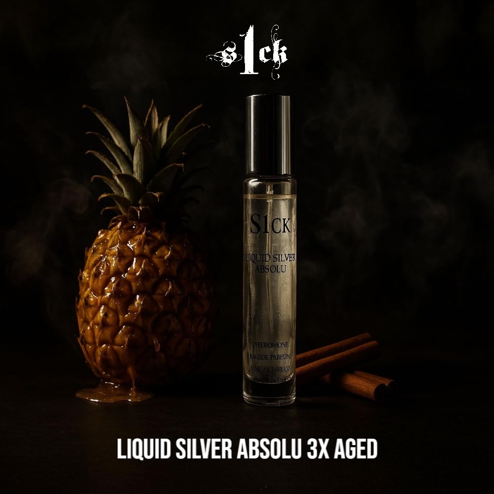 Jonny Truelove S1CK Liquid Silver Absolu – 3x Aged Pheromone Cologne for Men (USA-Made)