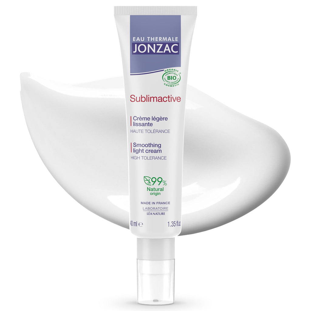 JONZAC Sublimactive Smoothing Light Cream – Organic Anti-Aging for Normal to Combination Skin | 1.35 fl oz