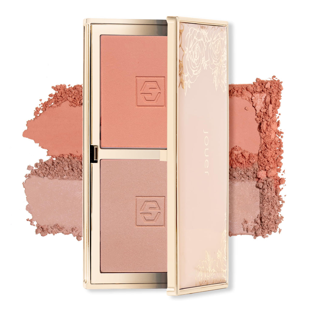 Jouer Blush Bouquet Duo: 2-Shade High Pigment Blush Palette with Vitamin E