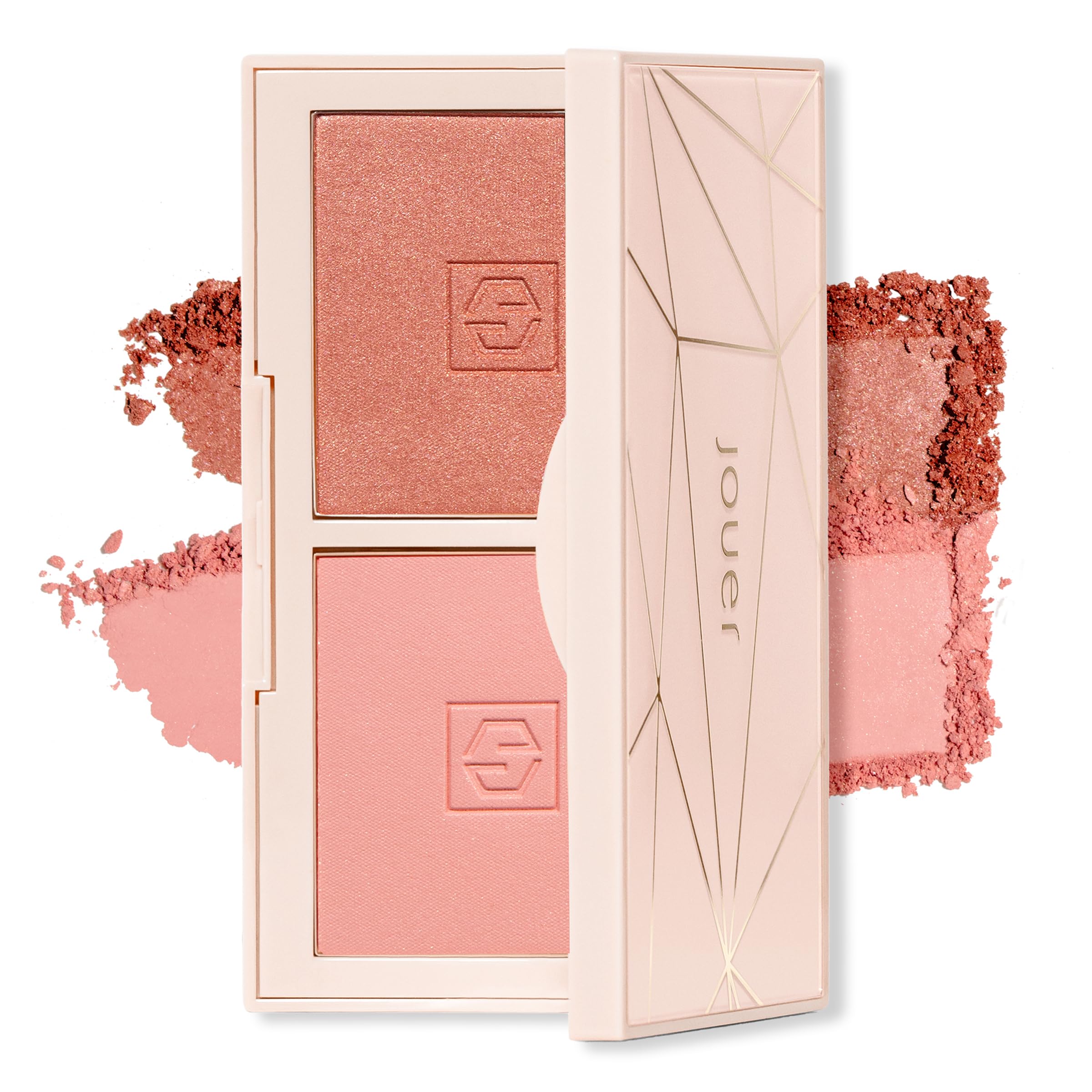 Jouer Blush Bouquet Duo Deluxe Mini Palette – 2 Shade High Pigment, Talc-Free, Cruelty-Free