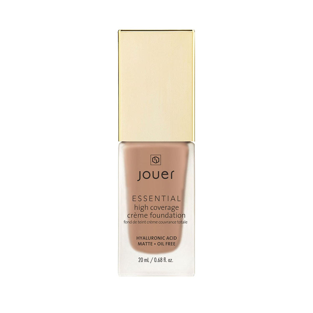 Jouer Essential High Coverage Creme Foundation | 50 Shades for All Skin Tones | Paraben Free, Cruelty Free & Vegan