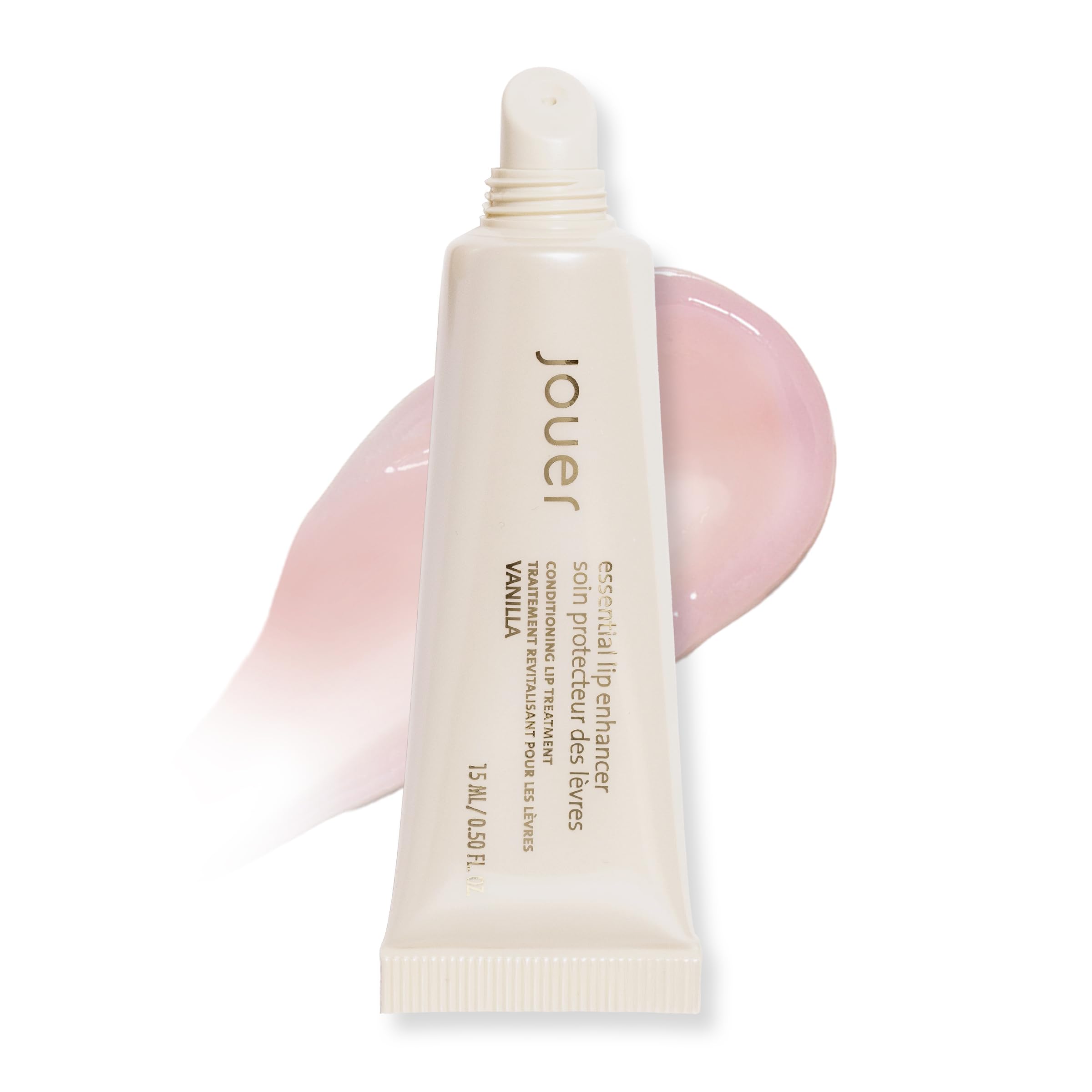 Jouer Essential Vegan Lip Enhancer – Maxi-Lip Plumping Gloss with Jojoba Seed Oil (Vanilla) 15ml
