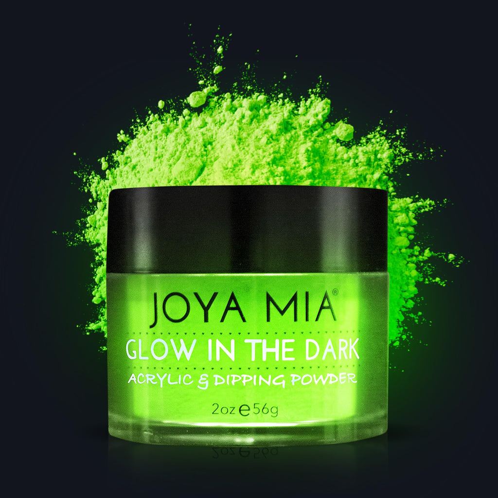 Joya Mia Glow-in-the-Dark Nail Powder – 12 Colors, 2 oz | Premium Acrylic Dip Powder