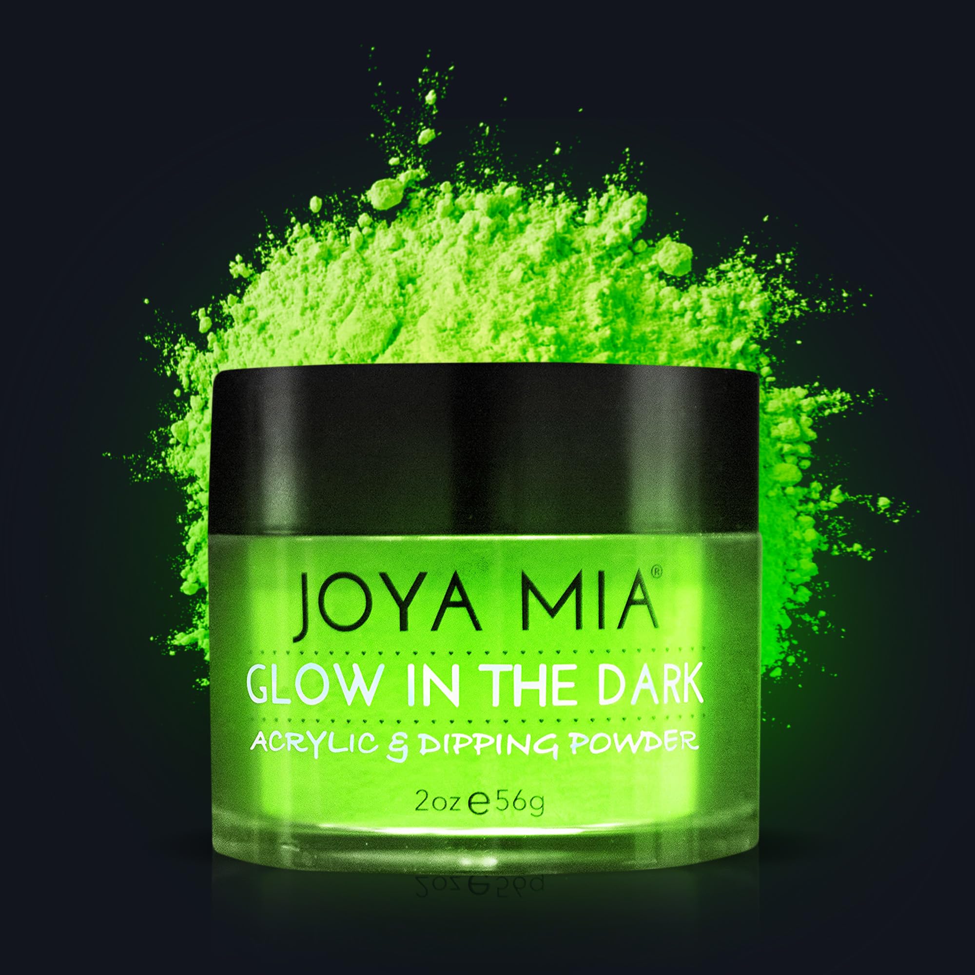 Joya Mia Glow-in-the-Dark Nail Powder – 12 Colors, 2 oz | Premium Acrylic Dip Powder