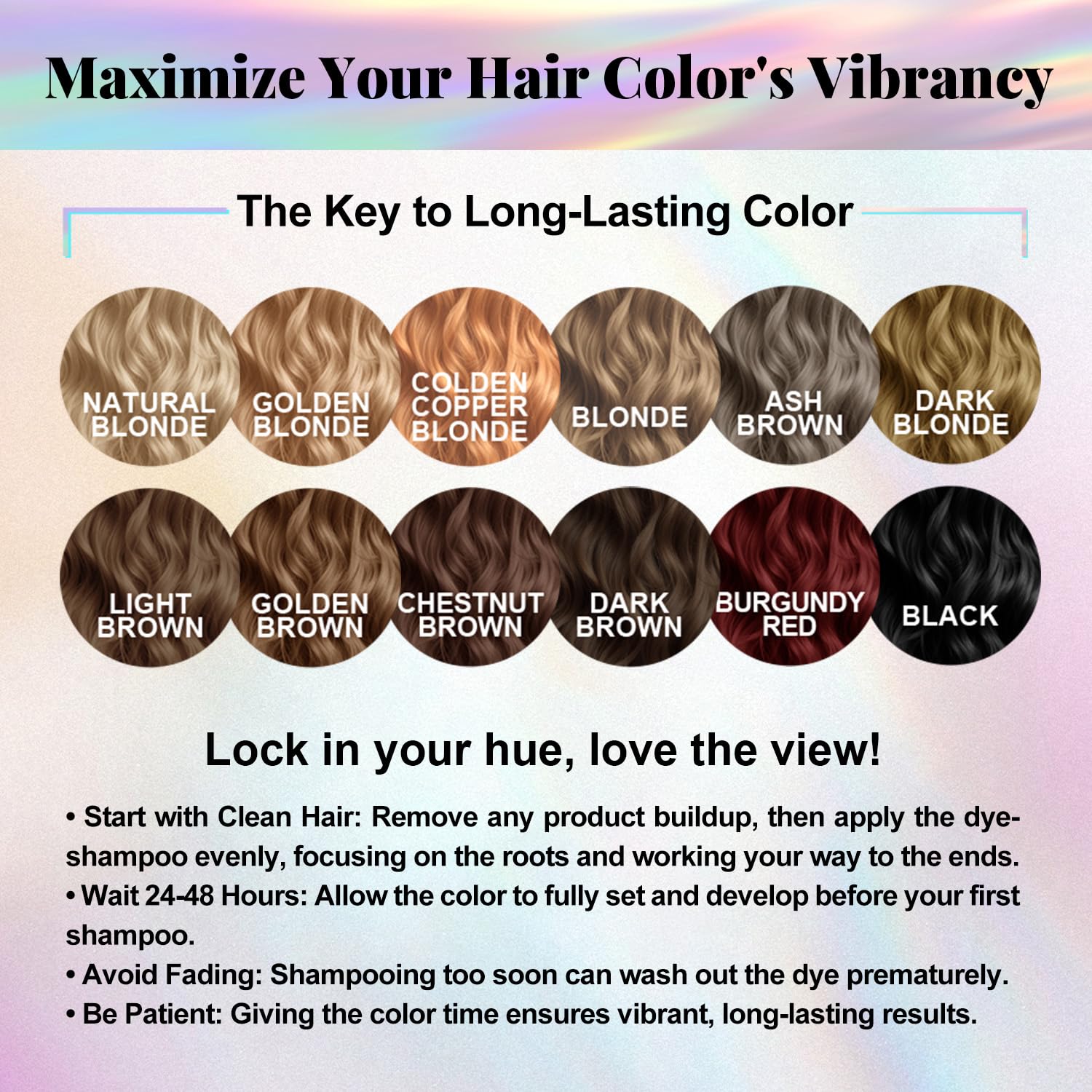 Joyful Young Chestnut Brown 3-in-1 Hair Dye Shampoo – Semi-Permanent, Ammonia-Free