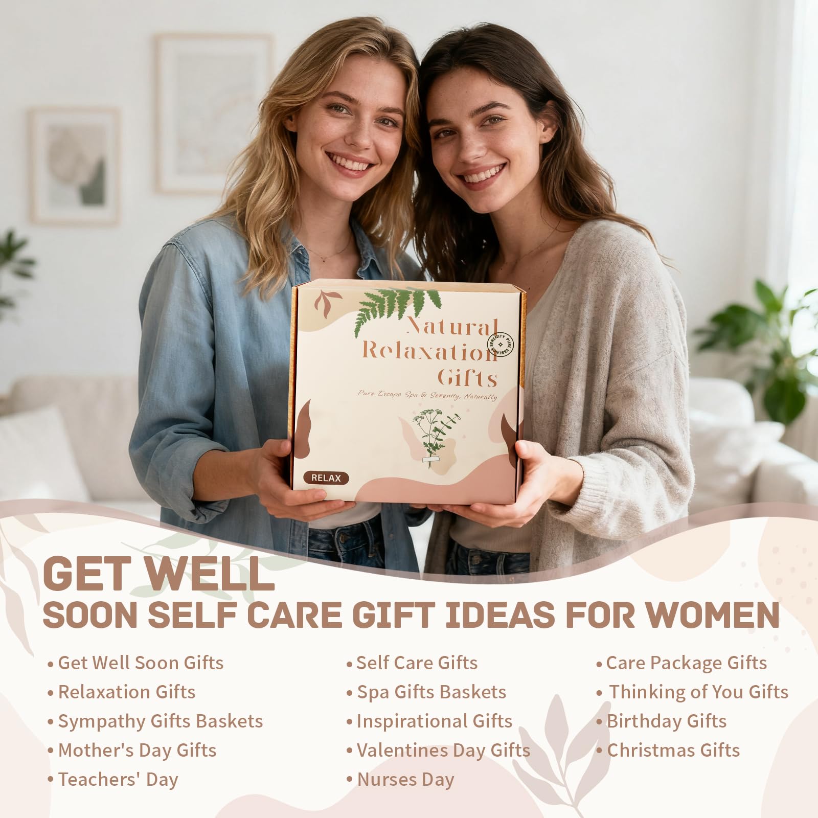 Joyvella Get Well Soon Gifts Baskets for Women – Self-Care Spa Package with Blanket