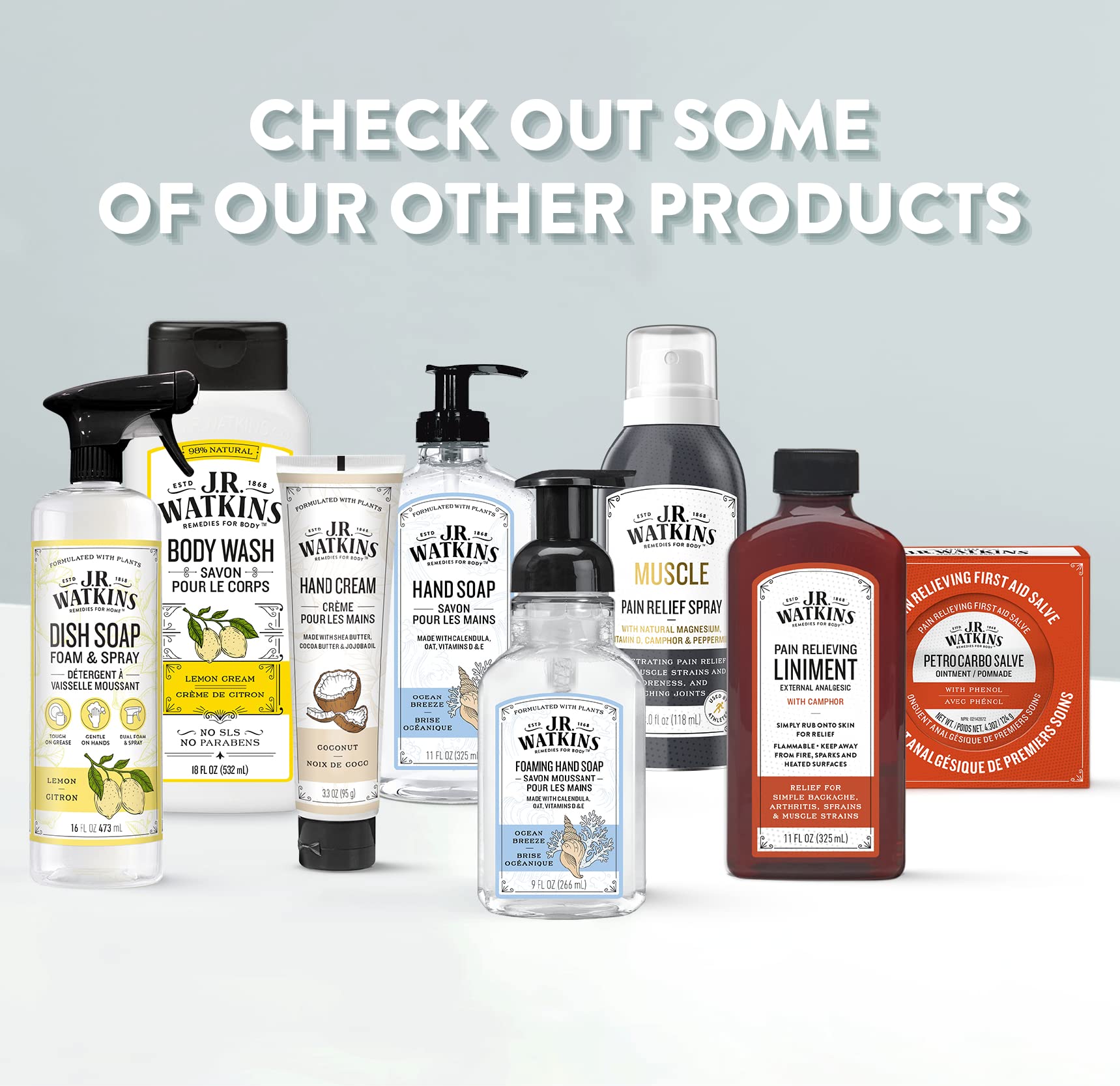 J.R. Watkins Gel Hand Soap – Coconut, USA Made, Cruelty-Free, 11 oz (6 Pack)
