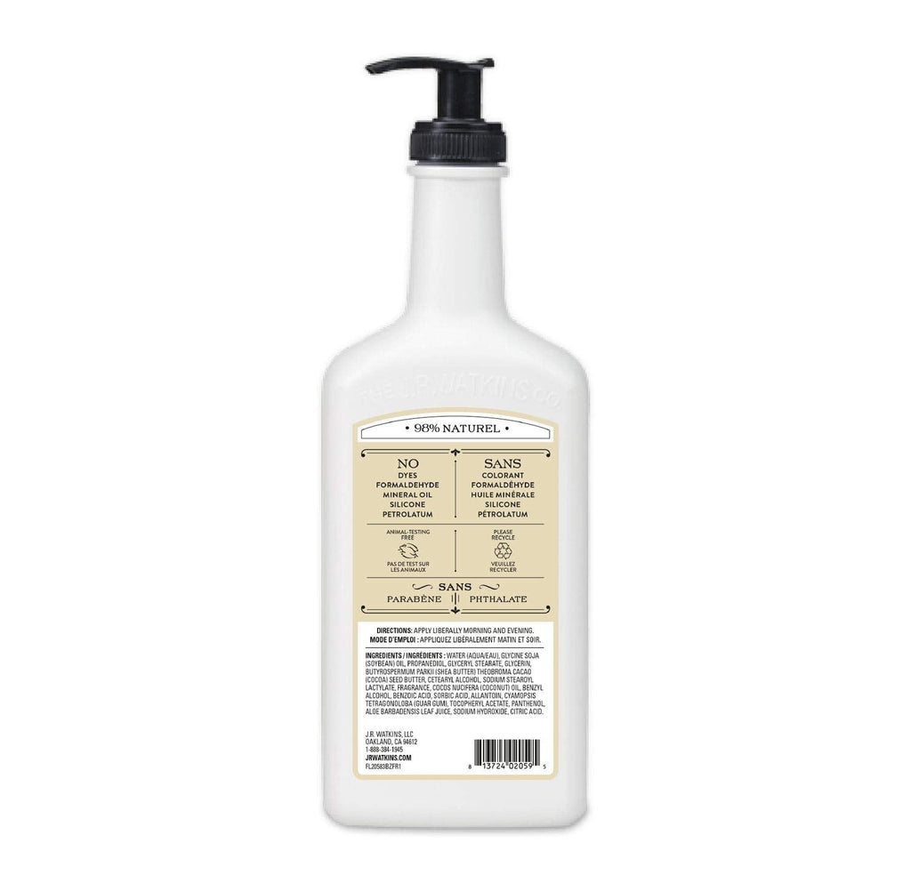 J.R. Watkins Daily Moisturizing Lotion – Hydrating Body Cream with Shea & Cocoa Butter, Coconut Milk & Honey – 18 oz Pump