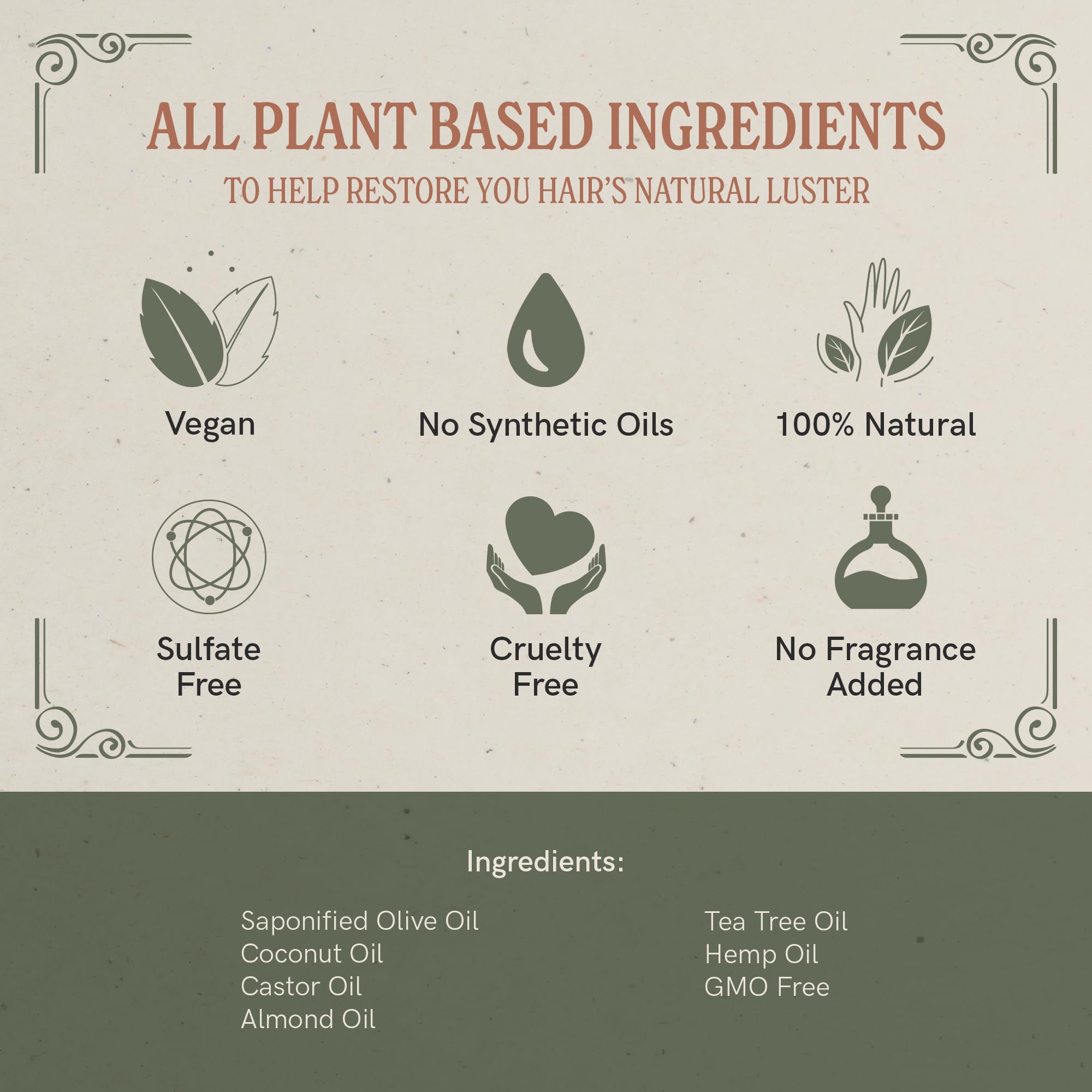 J.R.LIGGETT'S Tea Tree Shampoo Bar - All-Natural, Fragrance-Free, Sulfate-Free (2 Pack) with Coconut & Almond Oils
