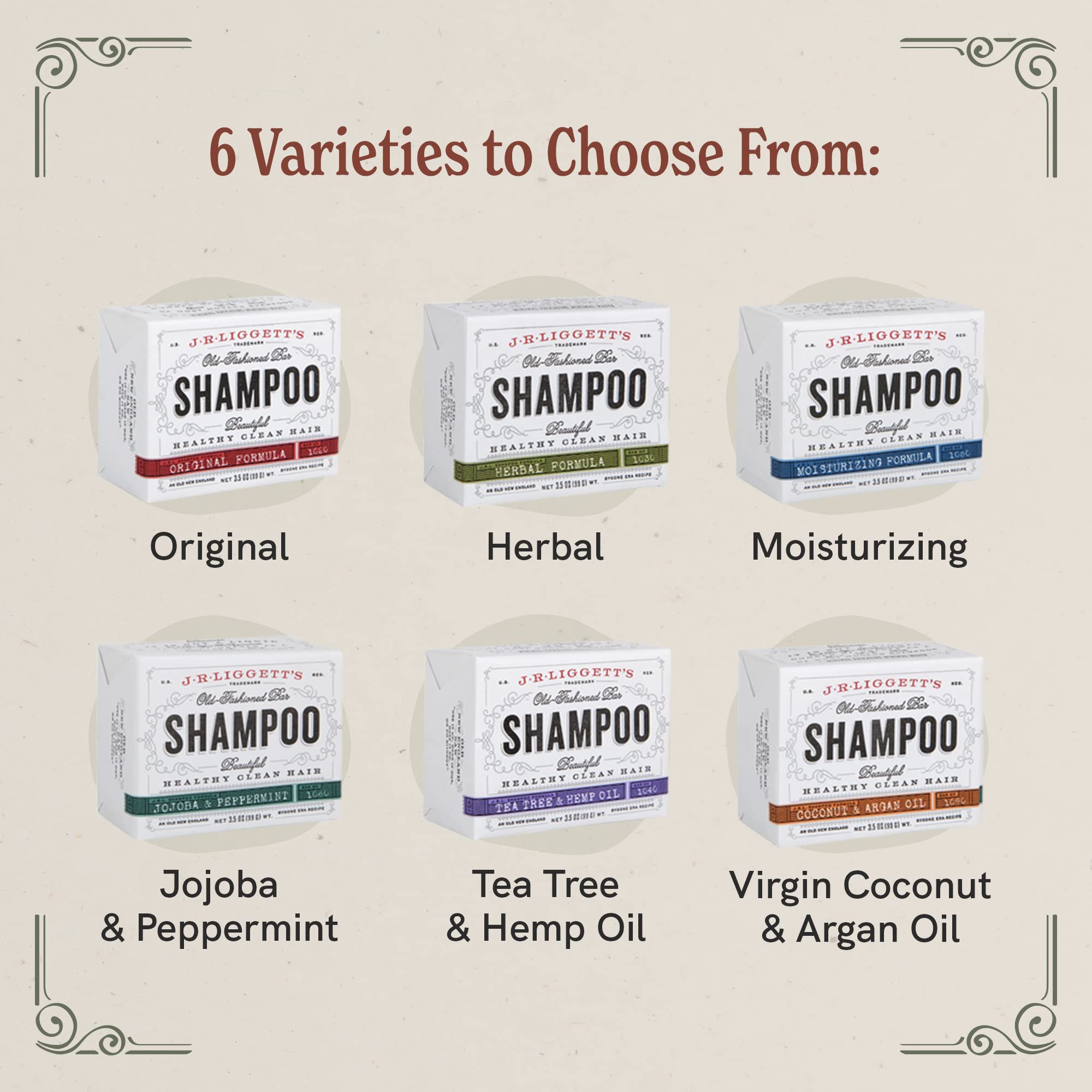 J.R.LIGGETT'S Original Formula Shampoo Bar & Conditioner Bar - 2-Pack (Plant-Based, Sulfate-Free)