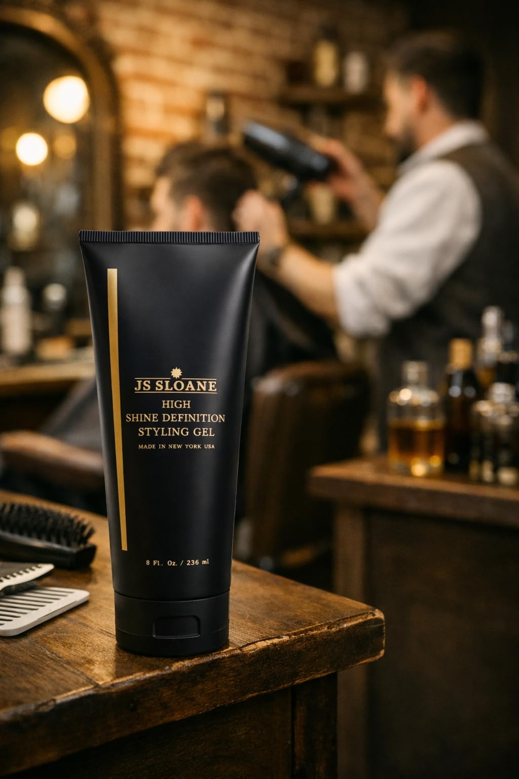 JS SLOANE High Definition Styling Gel — Strong Hold & High Shine, 8 oz