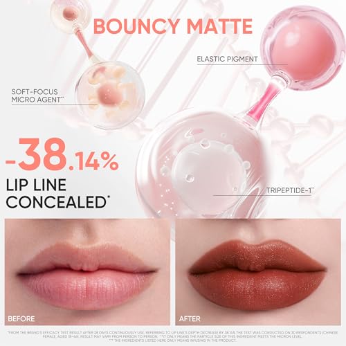 JUDYDOLL Cushion Matte Lip Cream G203 Coco Mocha | Hydrating Matte Lipstick with Tripeptide & Squalane